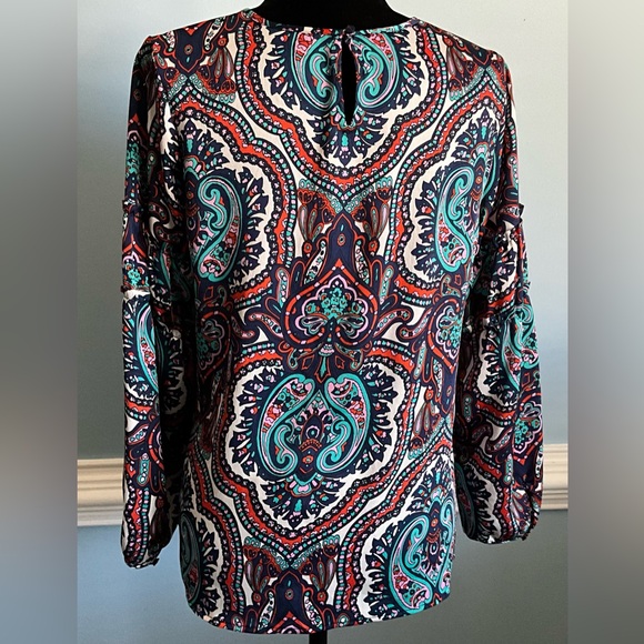 SET of 2 Talbots Womens Blouses Tops Tunics Bird - Picture 8 of 13